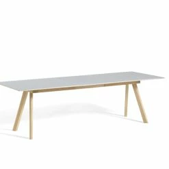 Hay CPH30 Extendable Dining Table -vitra shop 2577172029000 CPH 30 Extendable L200 400xW90xH74 grey lino wb lacquer oak frame w 1 leaf