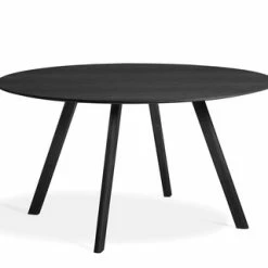 Hay CPH25 Dining Table 10 Hay CPH25 Dining Table -vitra shop 2635151159000 CPH 25 dia140xH74 black wb lacquer oak base black wb lacquer oak