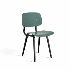 Hay Revolt Chair -vitra shop 9368114009000 Revolt petrol green seat and back black steel base