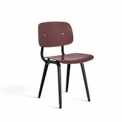 Hay Revolt Chair -vitra shop 9368114509000 Revolt plum red seat and back black steel base