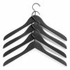 HAY Soft Coat Hangers – Set Of 4 -vitra shop AA255 A908 AG47 Soft Coat Hanger Slim 4pcs black