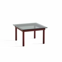 Hay Kofi Coffee Table 60×60 -vitra shop AB201 A818 AE47 Kofi 60x60 grey tinted glass tabletop barn red wb lacquer oak frame