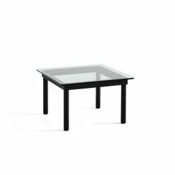 Hay Kofi Coffee Table 60×60 -vitra shop AB202 A818 AE44 Kofi 60x60 clear glass tabletop black wb lacquer oak frame