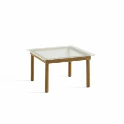 Hay Kofi Coffee Table 60×60 -vitra shop AB203 A818 AE46 Kofi 60x60 clear reeded glass tabletop wb lacquer oak frame