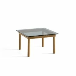 Hay Kofi Coffee Table 60×60 -vitra shop AB203 A818 AE47 Kofi 60x60 grey tinted glass tabletop wb lacquer oak frame
