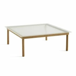 Hay Kofi Coffee Table 100×100 16 Hay Kofi Coffee Table 100×100 -vitra shop AB203 A820 AE46 Kofi 100x100 clear reeded glass tabletop wb lacquer oak frame scaled 1