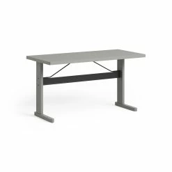 Hay Passerelle Desk Colour Top 11 Hay Passerelle Desk Colour Top -vitra shop AB790 A293 AI13 Passerelle Desk L140xW65xH74 grey linoleum tabletop rhino grey wb lacquer oak frame edge ink black powder coated crossbar