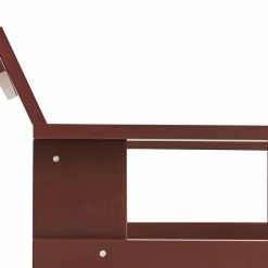 HAY Crate Lounge Chair -vitra shop AD118 C946 Crate Lounge Chair iron red wb lacquer pinewood detail 01