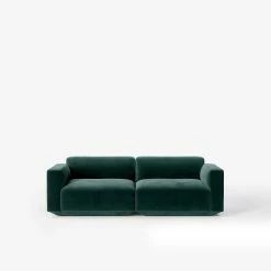 &Tradition Develius EV1 2-seater Sofa With Armrests -vitra shop Develius Velvet 01 Forest Configuration A 1 1