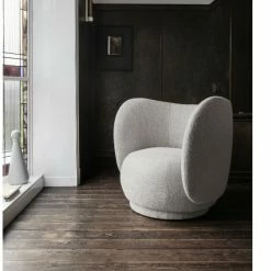 Ferm Living Rico Lounge Chair -vitra shop Ferm Living Rico Chair Boucle Lifestyle2
