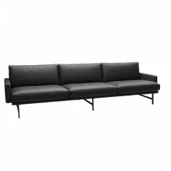 Fritz Hansen Lissoni 3 Seater Sofa -vitra shop Fritz Hansen Lissoni black 3 seat sofa