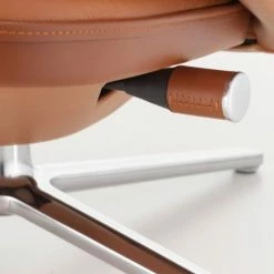 Vitra Grand Relax Lounge Chair & Ottoman -vitra shop Grand relax lounge chair cognac leather close up