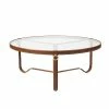 Gubi Adnet Coffee Table – Circular, Ø100 -vitra shop Gubi Adnet Tan Leather 100cm