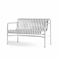 Hay Palissade Dining Bench With Armrest – Hot Galvanised Steel