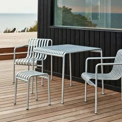 Hay Palissade Table 82.5×90 – Hot Galvanised Steel -vitra shop Hay Palissade Dining Armchair Hot Galvanised Steel Lifestyle1