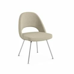 Knoll Conference Side Chair Chrome Legs -vitra shop Knoll Conference chair chrome legs beige