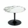 Knoll Saarinen Tulip Coffee Table Ø 51cm -vitra shop Knoll Tulip Cpffe Table 51dia Black Base arabescato marble top