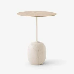 &Tradition Lato Side Table LN8 -vitra shop Lato LN8 Crema Diva Marble amp Lacquered Oak