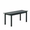 Muuto Outdoor Linear Steel Bench 110cm -vitra shop Muuto Outdoor Linear Steel Bench Black 110cm
