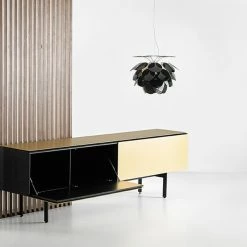 Punt Malmo Sideboard -vitra shop Punt Malmo Sideboard Ebony Stained Oak Gold 2