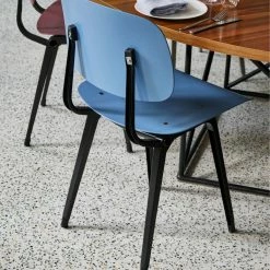 Hay Revolt Chair -vitra shop Revolt azure seat and back black steel base