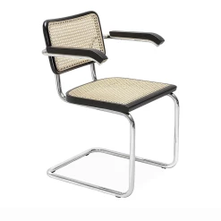 Knoll Cesca Chair With Arms – Cane Seat & Back