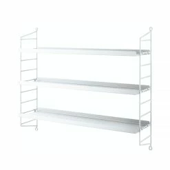 String Pocket Shelving Metal – White