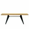 Vitra EM Dining Table Solid Oak Top -vitra shop Vitra EM Table Black Base