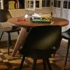 Vitra Gueridon Dining Table Walnut -vitra shop Vitra Gueridon Table Smoked Walnut