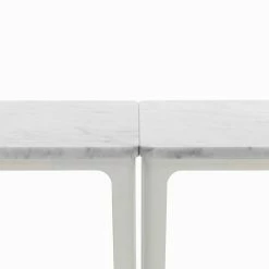 Vitra Plate Coffee Table 41 X 113cm -vitra shop Vitra Plate Table weiss pulverbeschichtet Carrara Marmor neue Kante detail Studio