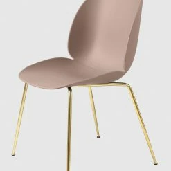 Gubi Beetle Dining Chair Unupholstered Brass Base -vitra shop beetle diningchair conic unupholstered brass sweetpink front 00e9350e edaa 4ea2 8e76 b5246315d86a 1024x1024 2