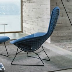 Knoll Bertoia High Back Armchair -vitra shop bertoia bird chair girard table