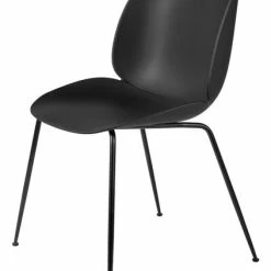 Gubi Beetle Dining Chair Unupholstered Black Conic Base -vitra shop gubi beetle dining chair unupholstered black conic base black seat
