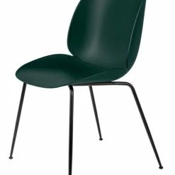 Gubi Beetle Dining Chair Unupholstered Black Conic Base -vitra shop gubi beetle dining chair unupholstered black conic base green seat