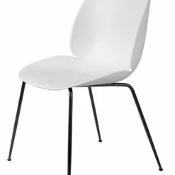 Gubi Beetle Dining Chair Unupholstered Black Conic Base -vitra shop gubi beetle dining chair unupholstered black conic base white seat