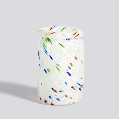 Hay Roll Neck White Dot Splash Vase