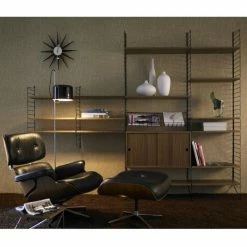 String Shelf System- Walnut & Black